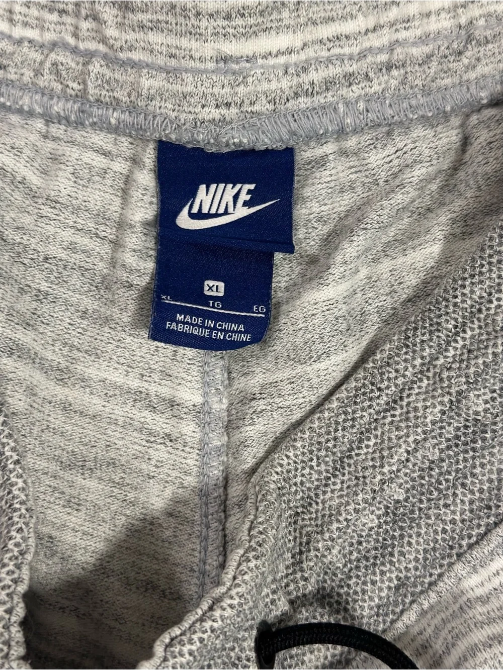 Nike Light Gray Heather Athletic Shorts with Black Accents